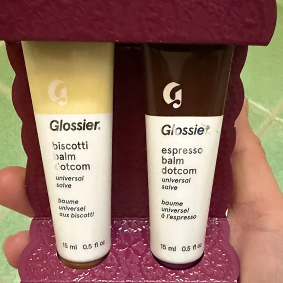 NWT Glossier Limited Edition Balm Dotcom Duo Holiday 2024 - Biscotti & Espresso - Picture 2 of 6